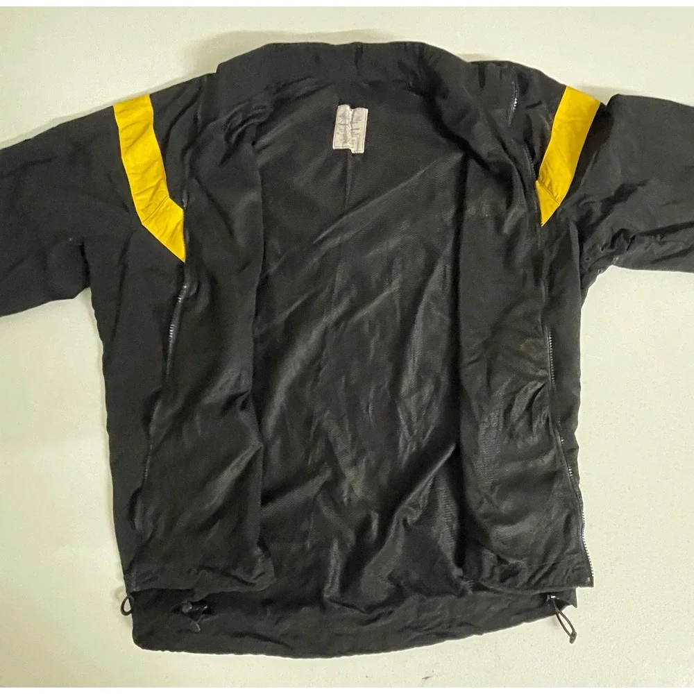 US Army APFU Physical Fitness Jacket Black Yellow Large Long 8415-01-623-8633